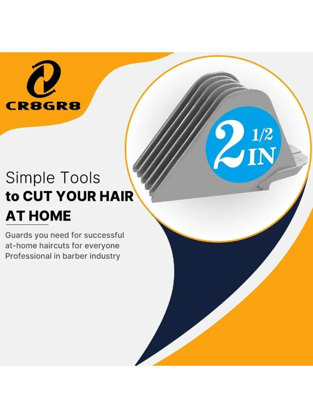 Universal Hair Clipper Guards Set - 6 Extra Long Attachments, Multiple Sizes